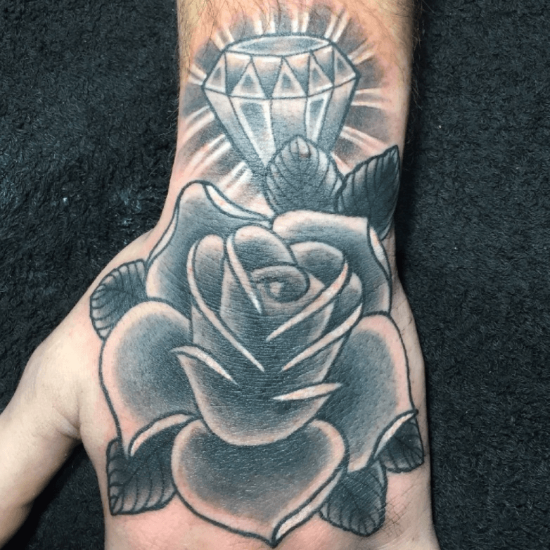 48 Perfect Diamond Tattoos On Hand  Tattoo Designs  TattoosBagcom