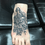 Foral foot tattoo by Kenzi Newell at clean slate tattoo! So in love