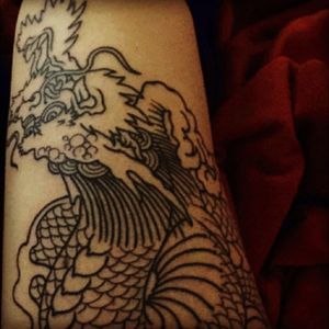 #dragoon #japanesestyle #switzerland #geneva #addinktattoo #firstsession #secondtattoo #sylvainaddinktatoo