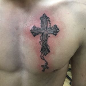 #chesttattoo #religioustattoo #crosstattoo 