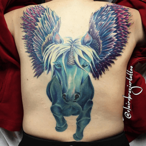 After just four sessions on this #unicorn backpiece for Emmy, we finally completed it yesterday. Thanx so much for sitting so well! 😁👌🏻Proudly sponsored by @tattoolandsupplies #teamtattooland #tattoolanduk @tattoolandsupplies #tattoos #tattoo #worldfamousinks @worldfamousinks #tattooaddiction #ukartist #ukrealtattooists #tattoocollective @hustlebutterdeluxe #hustlebutter #hulkstencilbond @totaltattoo #totaltattoomagazine #yayofamilia #blackandgreytattoos #tattooawards @tattooawards #colourtattoos #girlswithtattoos #menwithtattoos #phoenixbodyart #bridgnorth #willenhall #clairebraziertattoo #backpiece