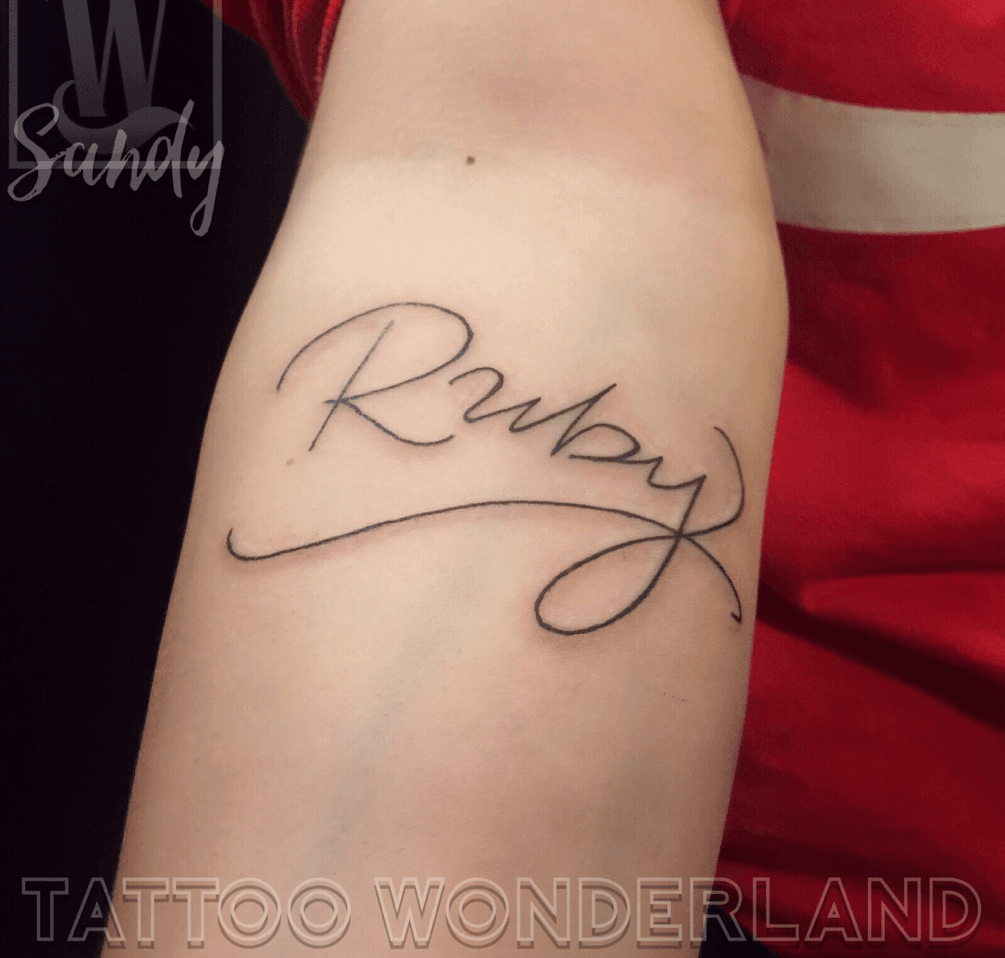Ruby Name Tattoo Designs