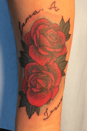 #rose #rosetattoo #traditional #color #dynamicink #solidink #mty #mtymx 