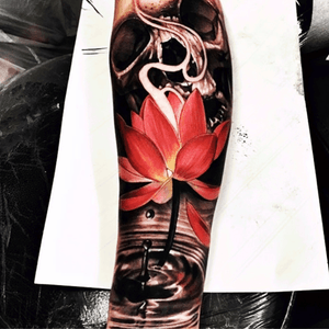 #tattoosbylewis #sleeve #lotus #water 
