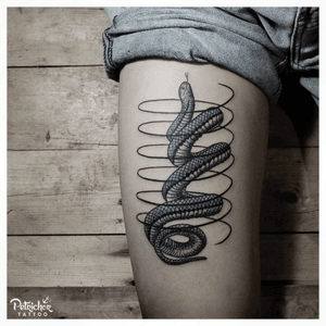 The snake in a geometry spiral. . Done by Anneke Fitrianti. . #snaketattoo #geometrytattoo #spiraltattoo #blacktattooart #btattooing #blacktattooing #linework #lineworktattoo #inkstinctsubmission #blackworktattoo #taot #blackworkerssubmission #tattoolife #blacktattoo #lineworks #blackworks #dotworks #occultart #blacktattoomag #inkedblaq #tattoojogja #jogjatattoostudio #INDONESIA #blacktattooartist
