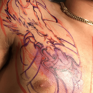 freehand dragon start #tattoo #ink #japanesetattoo 