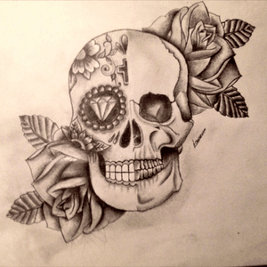 This is my #dreamtattoo that I draw myself. I can't wait to have it one day on my arm. ❤️💀