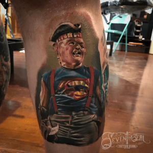 Goonies tattoo done by artist Jerry Pipkins. 