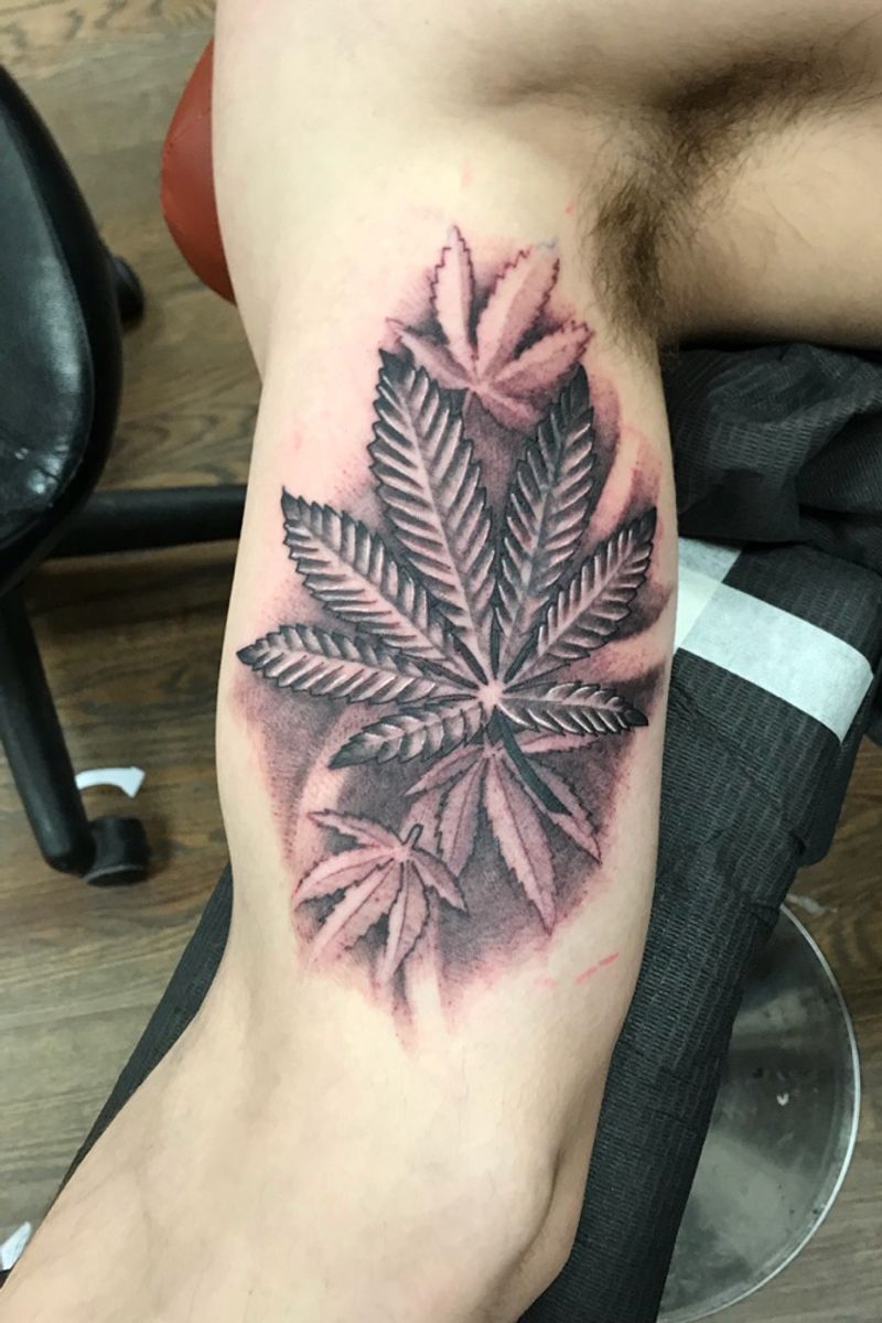 Tattoo uploaded by Toronto Luke Wasser • #blackandgrey #marijuana # ...