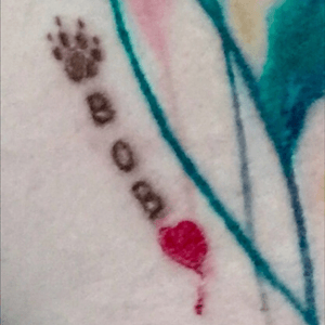 #Tattoo #devoted to my #furbaby #dog #bob #paw #heart #tattooartist #tattoosbytuffee @tattoosbytuffe