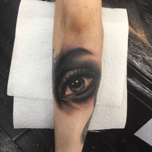 My eye tattoo done in february by the fantastic shaun maden
