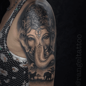 Ganesh tattoo, I really like black and gray tattoos. Its my firth post here