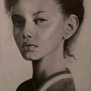 Drawing of an image i found. Unkown source. #mydrawing #portrait #realism 