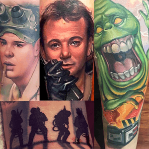 Ghostbusters sleeve in works . Cant wait till its finished! Tattoos by Halo Jankowski @ Black Lotus Tattoo Gallery Hanover,MD.#Ghostbusters #portaittattoo #Billmurray #Billmurraytattoo #celebritytattoo #Ghostbusterstattoo #petervenkman #portrait #sleevetattoo #tattoo 