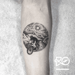 By RO. Robert Pavez • Round Trip (Return) • Studio Nice Tattoo • Stockholm - Sweden 2016 • Please! Don't copy® • #engraving #dotwork #etching #dot #linework #geometric #ro #blackwork #blackworktattoo #blackandgrey #black #tattoo 