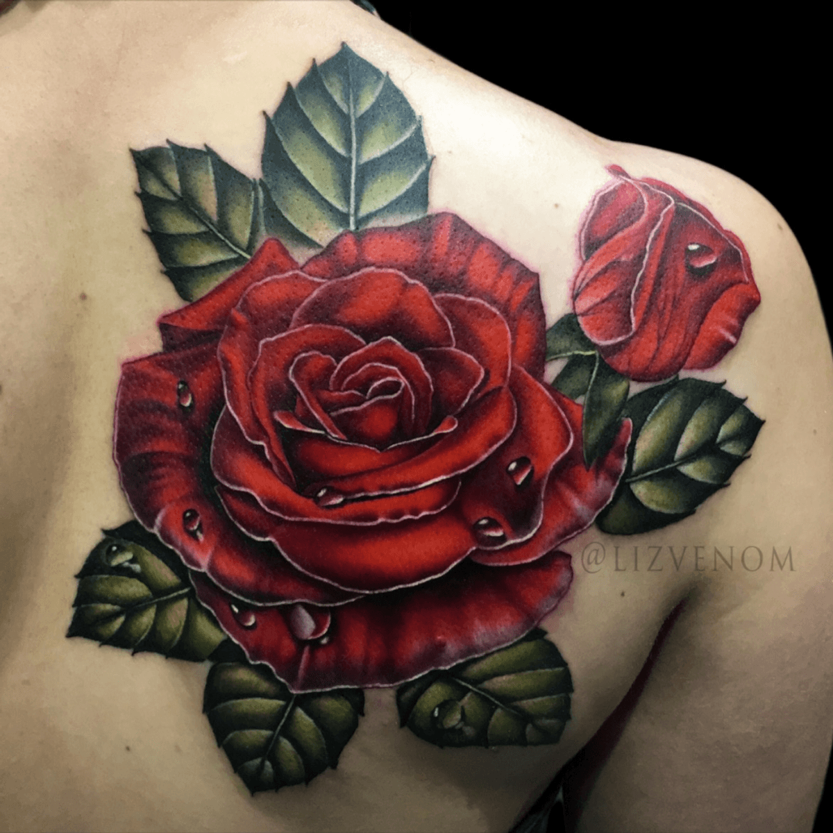 red rose tattoo drawing