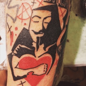 Tattoo by doscaras #anarchisttattoo #anarchy #tattoo #tattooartist #anonymous #ink #mesaarizona
