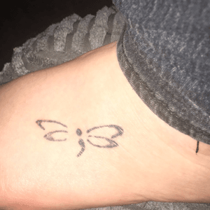 #semicolontattoo #SemicolonProject #personalmeaning this was the most painful tattoo i have gotten up to now yet it has a lot of meaning for me as i am halfway through my journey #betruetoyourself #bestrong 
