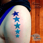 Blue stars tattoo #tattoo #marianagroning #karmatattoo #cdmx #MexicoCity #watercolor #watercolortattoo #watercolortattooartist 