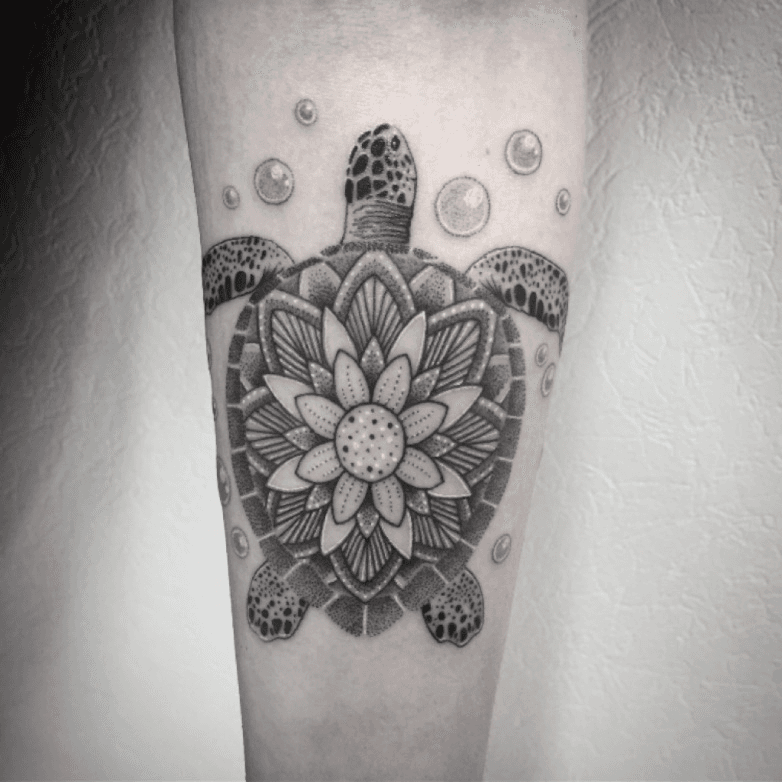 Turtle mandala tattoo commission on Behance