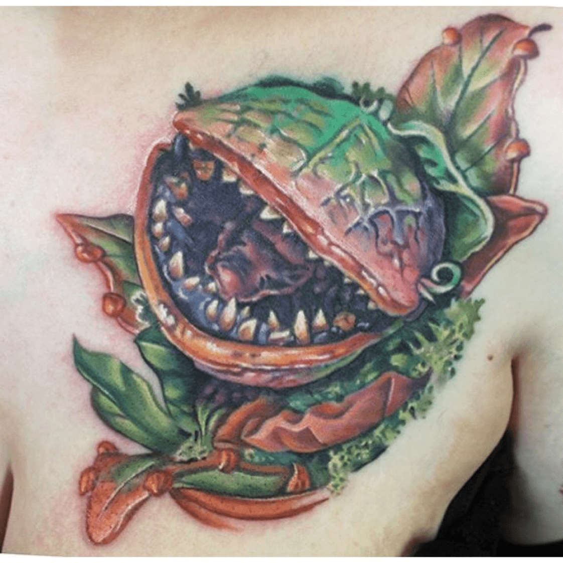 Incredible Audrey II tattoo by Barb at Devoted Ink Temecula CA  rtattoos