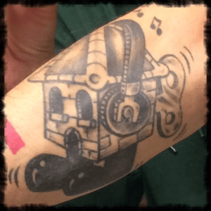 Tattoo uploaded by Timm • My Wind Up House Head. I'm a gigantic fan of House  Music. I traveled up to a loft art studio 3 states away. This is a KepRock