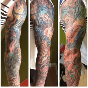 My shoki sleeve done by mattie from white lotus in toms river nj. 