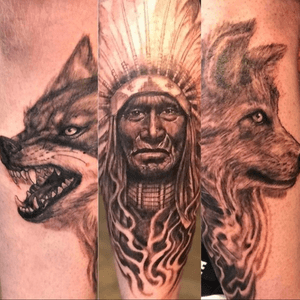Native American black and grey wirk by Robert Bonhomme