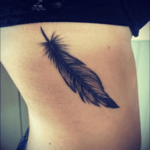 #first #firsttattoo #tatto #feathertattoo #feather 