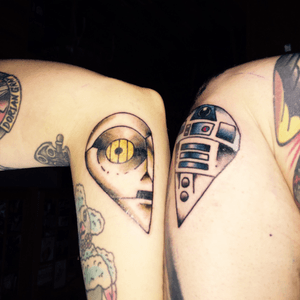 Star wars tatt on my girls ans mine making a heart once put together!! #starwars #love #tattoo #badass 