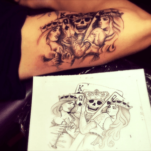 Done by me #Skull #ladyswithink #skullcards #tattooPorn