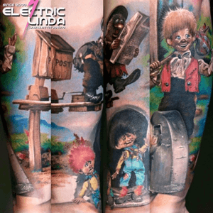 My Ivo Caprino sleeve. The characters are from norwegian and danish fairytales from my childhood. By Electric Linda @ Attitude Tattoo Studio. #norway #norwegian #fairytail #childhood #ivocaprino #lovemyink #photorealism #photorealistic #color #electriclinda #attitudetattoo