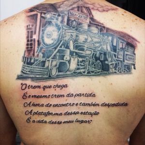 Tatuagem feita pelo tatuador Jorge Willian em nosso querido cliente Rafael! 😷💉🚉  #homenagem #trem #passaquatro 