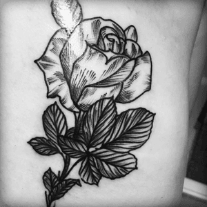 2nd tattoo done in #BloodlinesInkNorthPerth , amazing #rosetattoo . Im in love ❤️ #DevonLee
