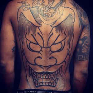 Last progress shot for a while. You know those damn priorities. #hannya #drclaw #diamondclubtattoo #sanfrancisco