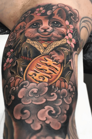 Maneki neko:)  cat og fortune!:) #irezumi #japanese #fortune #tattoodo #wearesorrymom