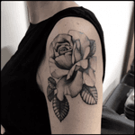 #black #rose #flower #tattoo #blackwork #totemica #ontheroad 