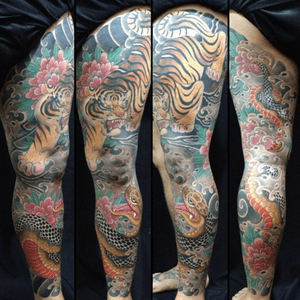 Traditional japanese tattoo by Bushi botan irezumi estudio
