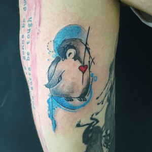 💙 #watercolor #watercolortattoo #colorful #abstracttattoo #cute 