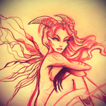 Sketch fire fairy #fairy #fire #design 