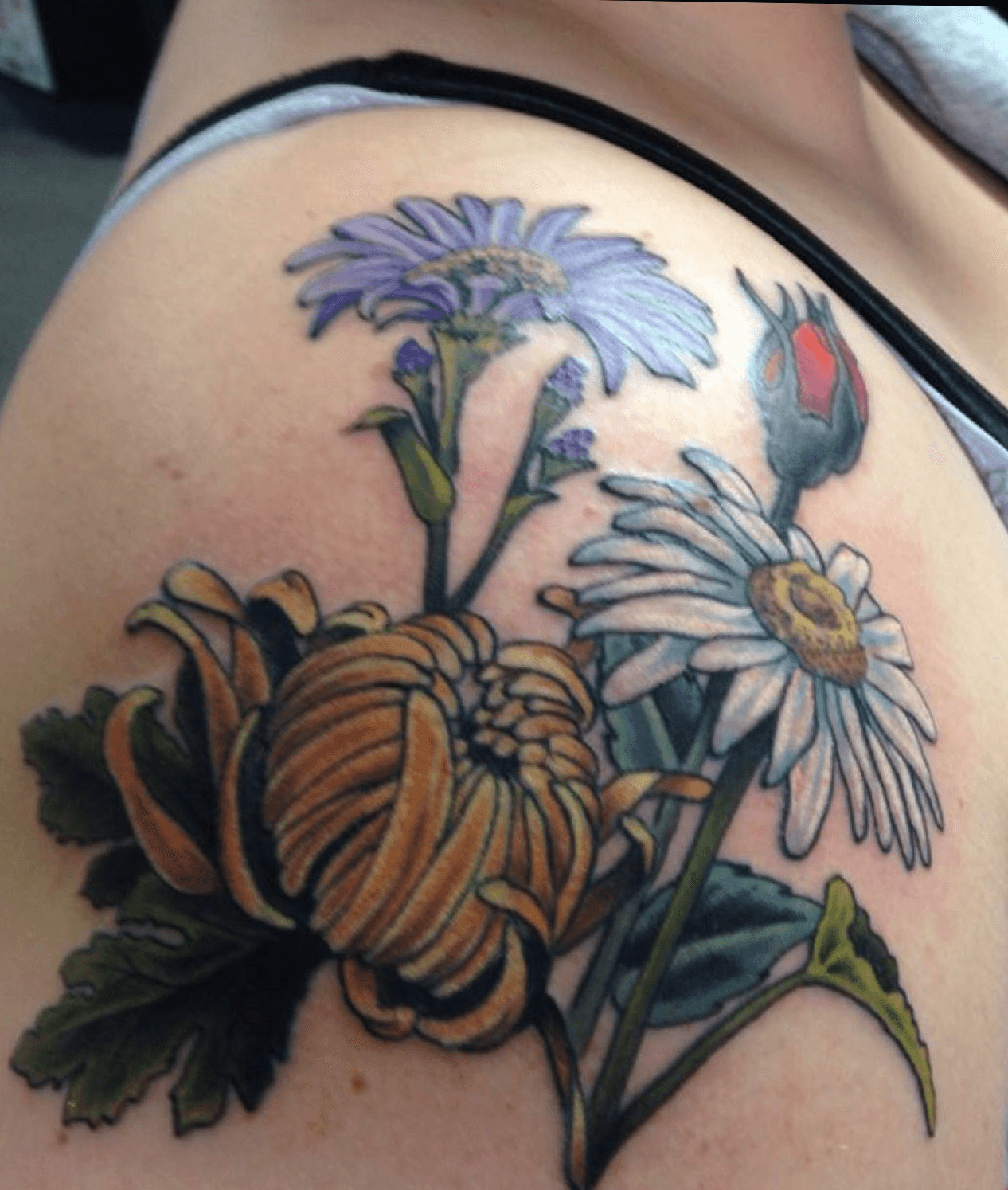 September Birth Flower Tattoo Ideas The Aster  Tattoo Glee