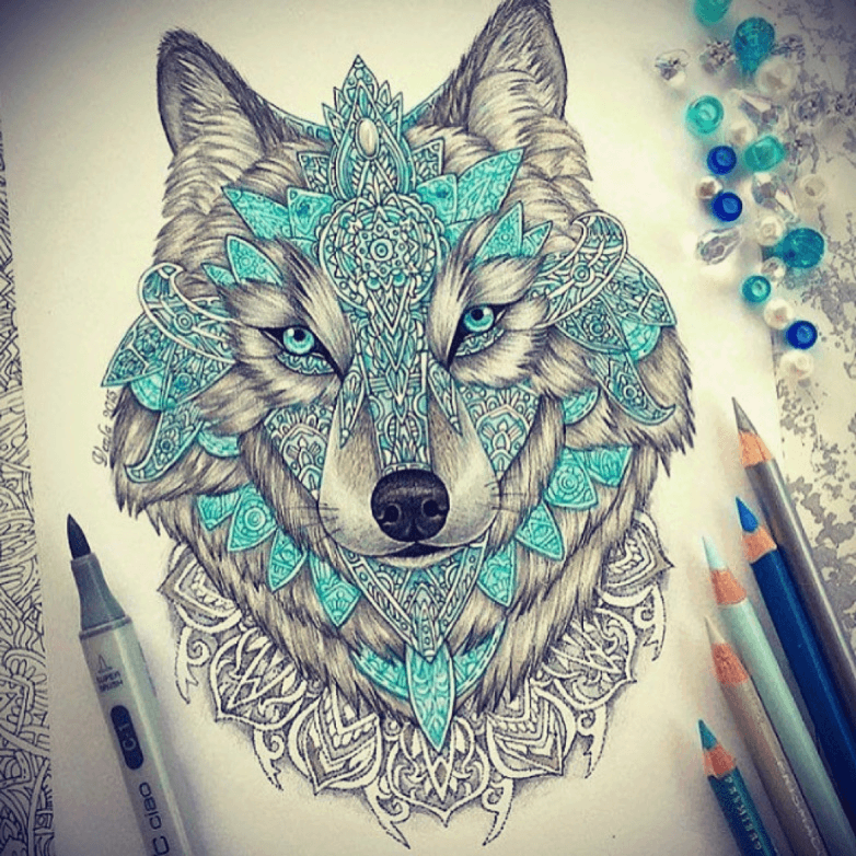 Mandala Wolf Tattoo by ArtMakia on DeviantArt