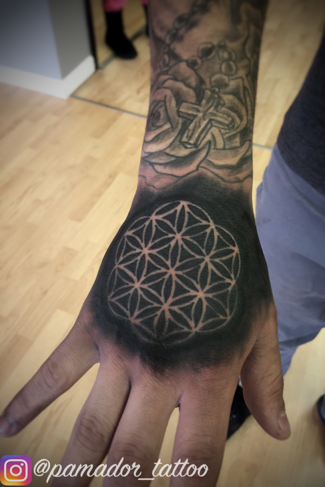 One session Fibonacci and flower of life tattoo Done in  tattootemplehouston   tattoo geometrictattoo fibonacci  floweroflife  Instagram