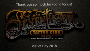 We made the top 5 in Best of Bay! And our artists Ariana Serrano and Jerry Pipkins made top 5 artists too! Thank you all so much, much love!!!Now it is time to vote on one last round. Vote for us Best of Bay once each day until the 29th to help us win overall Best of Bay!Vote for us and our artists Ariana and Jerry! Thank you so much everyone. Link to vote ---> www.seventhsealtattoo.com