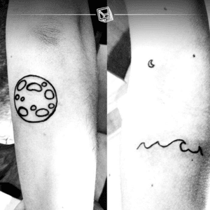 Tat No.13 Moon&waves #tattoo #moon #waves #lucky13 #bylazlodasilva