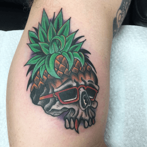 Party Skull #pineapple #partypineapple #Tattoodo 