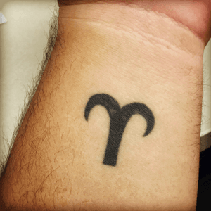 Aries symbol done in 2009.