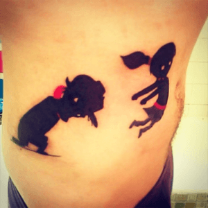 Deadmau5 filmclip design on the ribs #tattoo #tattoos #ribs #deadmau5 #blacktattoo #eternalink 