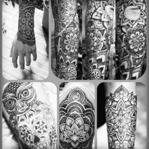 #dreamtattoo #mandala #sleeve i would love to have mandala mixed with geometric mixed with owls and elephants on my arm. Ive a cover up project but apparantly its too big!!! 