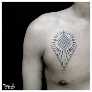 The endless knot..Done in 17.08.2016Independence day for me : Freedom is when you achieve moksha. To be free from the circle of life, so your soul could finally rest. Moksha, in Indian philosophy and religion, is the liberation from the cycle of death and rebirth (samsara)..Done by Anneke Fitrianti..#tattoomerdeka #endlessknottattoo #karmatattoo ##blacktattooart #btattooing #blacktattooing #linework #lineworktattoo #inkstinctsubmission #blackworktattoo #taot #blackworkerssubmission #tattoolife #blacktattoo #lineworks #blackworks #dotworks #occultart #blacktattoomag #inkedblaq #tattoojogja #jogjatattoostudio #INDONESIA #blacktattooartist